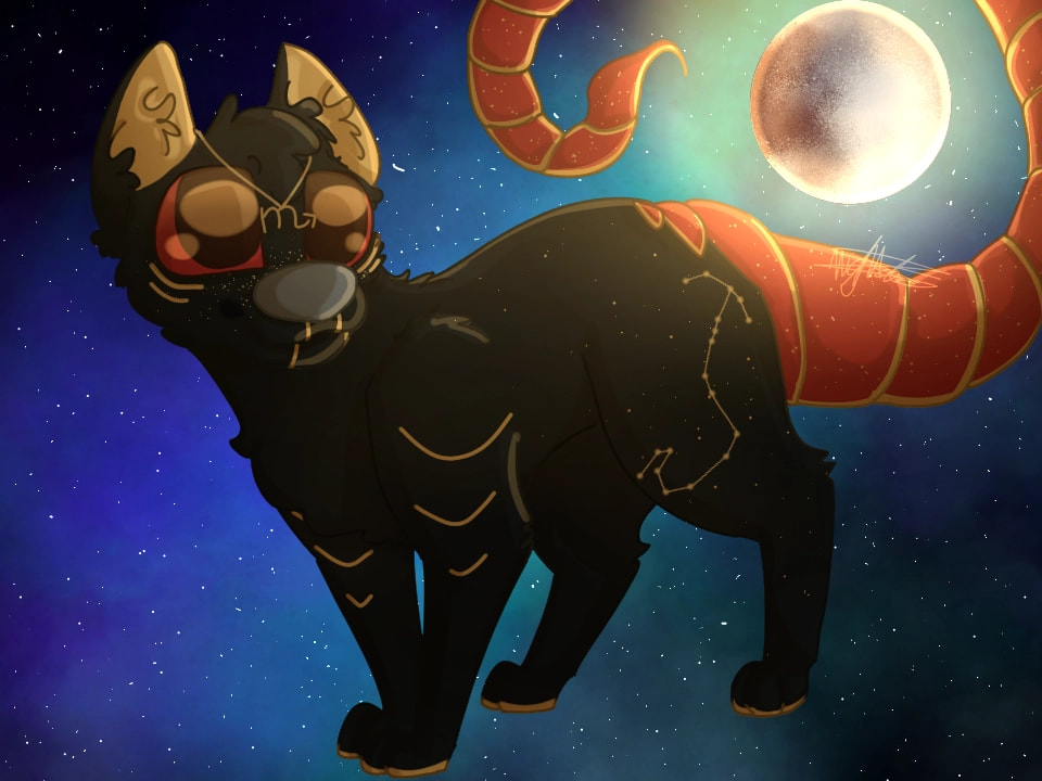 Scorpio ♏ :> #zodiacchallenge #fridayswithsketch #wolf #black #gold #Pluto #Idk #100PercentSketch #NightDøgsFeatures Thanks for featuring thisss :P I'm happy :]