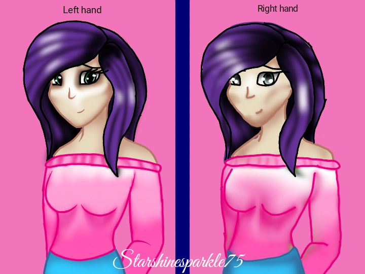 There, Well I drew left handed, and it's kinda hard in right handed. #fridayswithsketch #leftandright