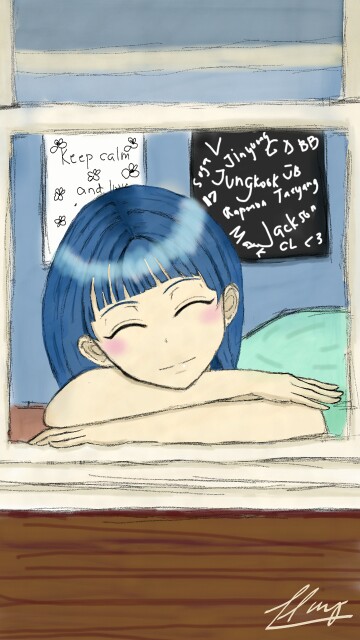 "Out The Window" ~Mikorin❤ #myocgifttoyou #fridayswithsketch #sonysketch #sketch ‪@Comics and more....‬ thank you for liking my works and to my favorite sketcher ‪@RSkadoodles‬ notice me senpai