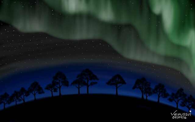#Aurora #NorthernLight s-pen by note8