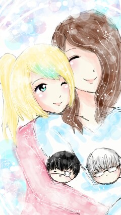 💖It is for my cute friend ‪@jamless_jintan‬. 😉😄Also thank you for drawing me 😍😍#oc #dailydecember #friends #bffchallenge #tokyoghoul #kaneki #arima #tokyoghoulteam💕😘