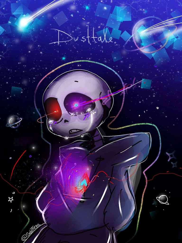 #DustSans draw.💜 (sony sketch) "From dust till' down." ~ #Dusttale #Sans #SansTheSkeleton #Skeleton #Undertale good night to everyone 🙇... sleep well | THANKS FOR 3K FOLLOW❤ #inktober #Inktober2018 #star