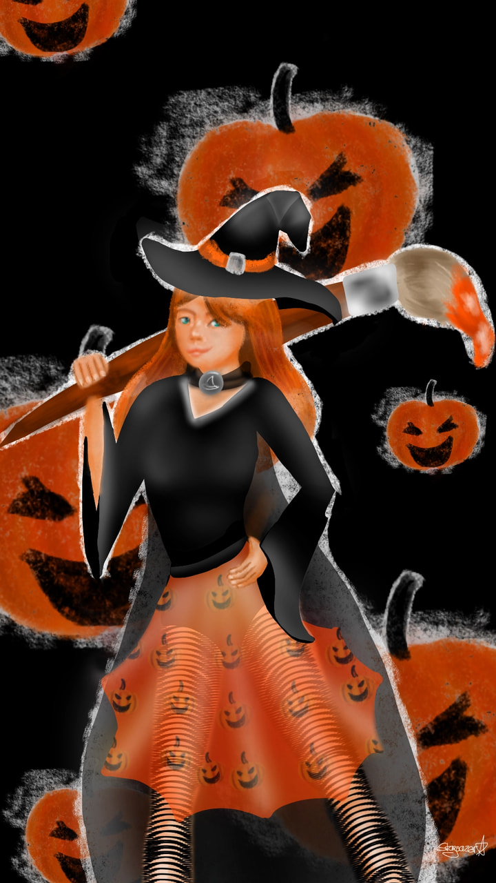 Y'all can CUT URSELF A SLICE OF ME BC I JUST COMPLETED INKTOBER OH BOI #Inktober2018 #inktober #Day31 #slice (we have a saying like that in Germany lmao pls don't take it literally) oh and HAPPY HALLOWEEN