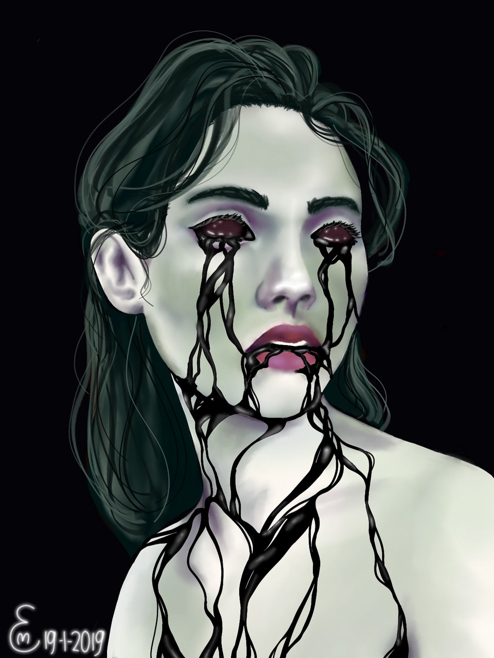 #sonysketch #100PercentSketch #MyChallenge #fridayswithsketch my challenge is to create something creepy and/or unsettling. This is the finished piece ‪@Jonny_Pippin‬