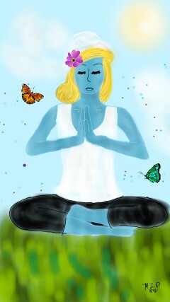 Join Smurfette in yoga,which is great for your #Wellbeing!Live well!! Studies show it improves your physical/mental health and it is a great way to relax!!! #TeamSmurfs #SmallSmurfsBigGoals #SonySketch #Yoga #Namaste🌷🍄😄🙆🙌🏃💙🐦thx I'm on featured😱