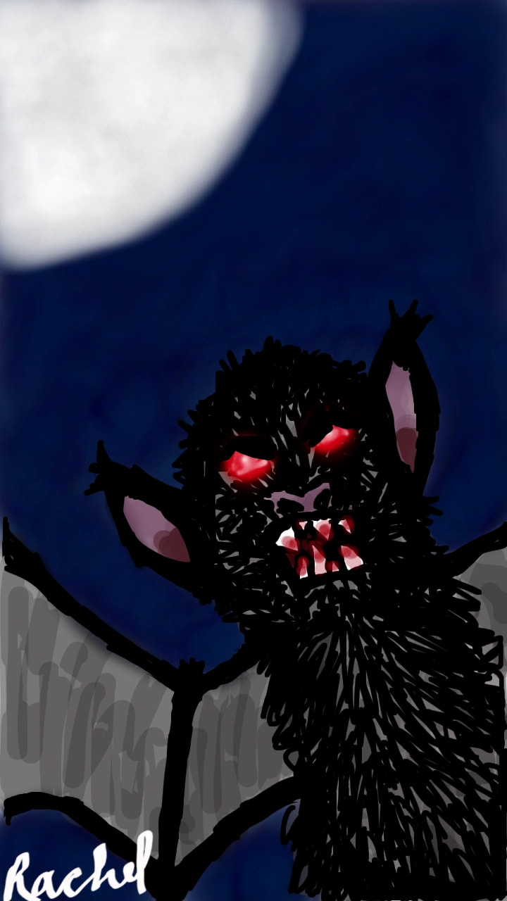 First attempt drawing an animal/creature. I'm so happy with the outcome!  #inktober #Inktober2017 #screech #Animal #scary #halloween #night