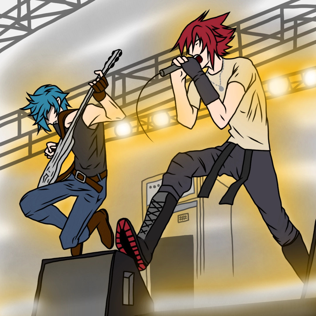 #art #anime #music #rock #concert  #light