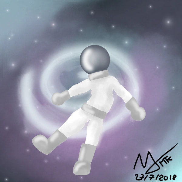 #fridayswithsketch #linelesschallenge An astronaut in the space. ‪@sonysketch‬