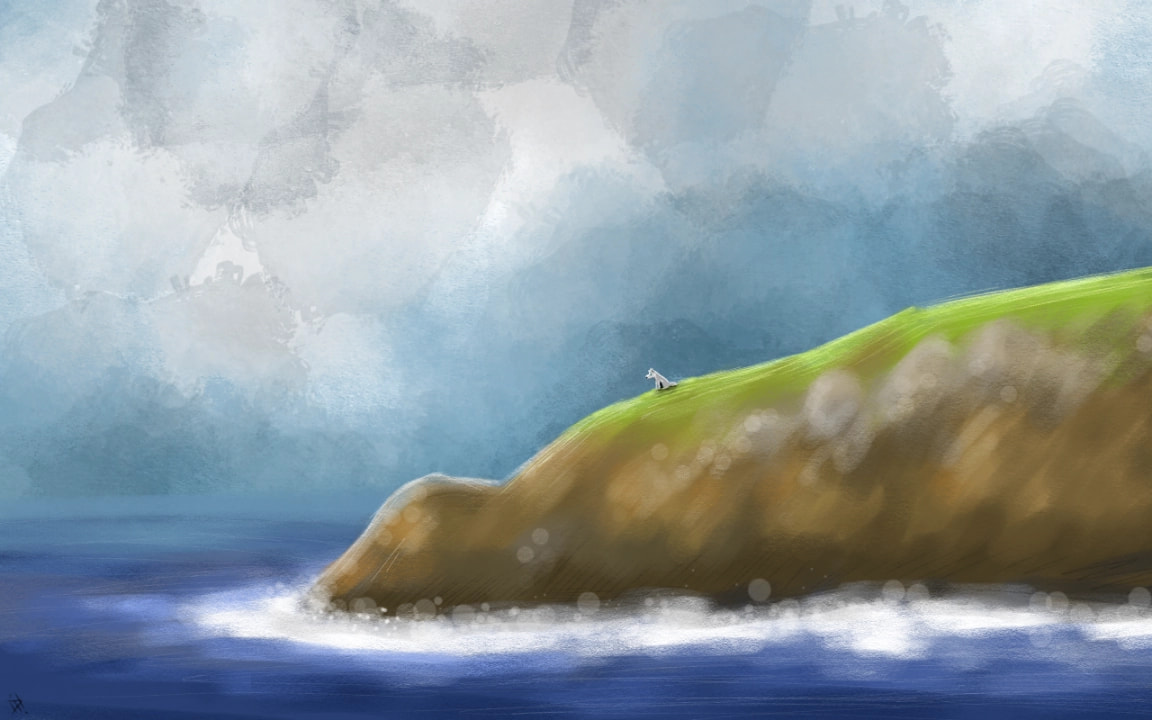 When Explorers arrived to this place, they thought that this was The end of The Earth, and they call that place Finisterre Cabe, in Spain. #Wolf #Sea ‪@sonysketch‬ #fridayswithsketch #EndOfTheWorld #AkelaTheWolf