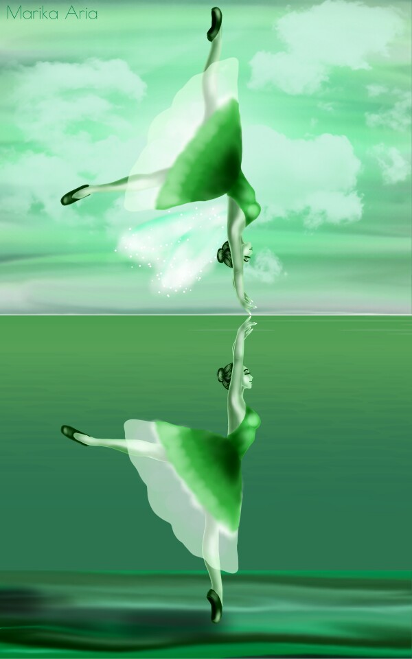 #colorweek #greenchallenge #ballerina #woman #stickers#marikaaria#symmetrytool human photo ref pose #MAft