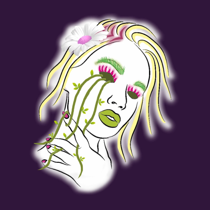 Spring girl...#springchallenge #fridayswithsketch ‪@sonysketch‬