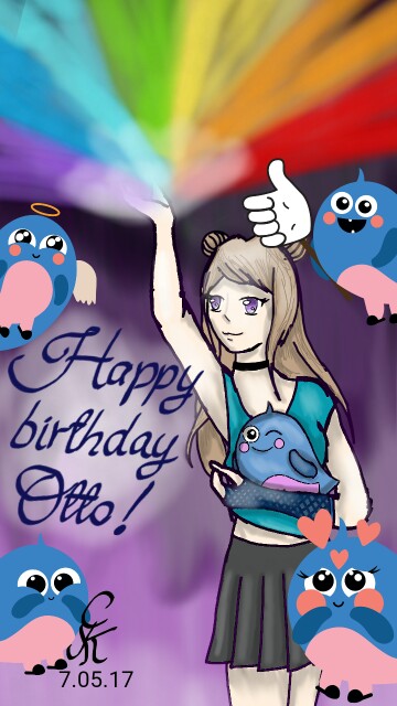 #meandotto #4stepstoz4 #sonysketch  #girl #kawaii #purple #rainbow #Otto          HAPPY BIRTHDAY OTTO!                   ‪@sonysketch‬