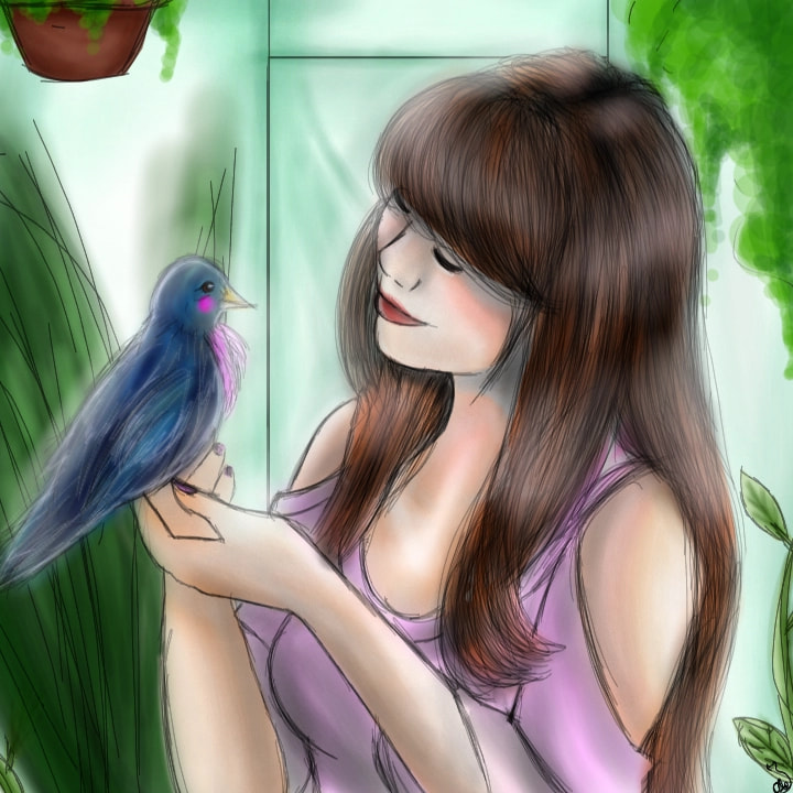 Catherine found Otto...in her greenhouse? 😁 I decided to draw a simple sketch before I decided on what theme to do next...unless the voting works out (only time will tell) #fridayswithsketch #Ottoday #digital #digitalart #sketch #oc #ChloeCreates