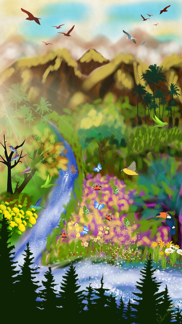 Save forest and encourage forestration for better #climate and #beautiful #sustainable#earth #teamsmurfs#climateaction#smallsmurfsbiggoals#sonysketch#sketch#forest#lives#green