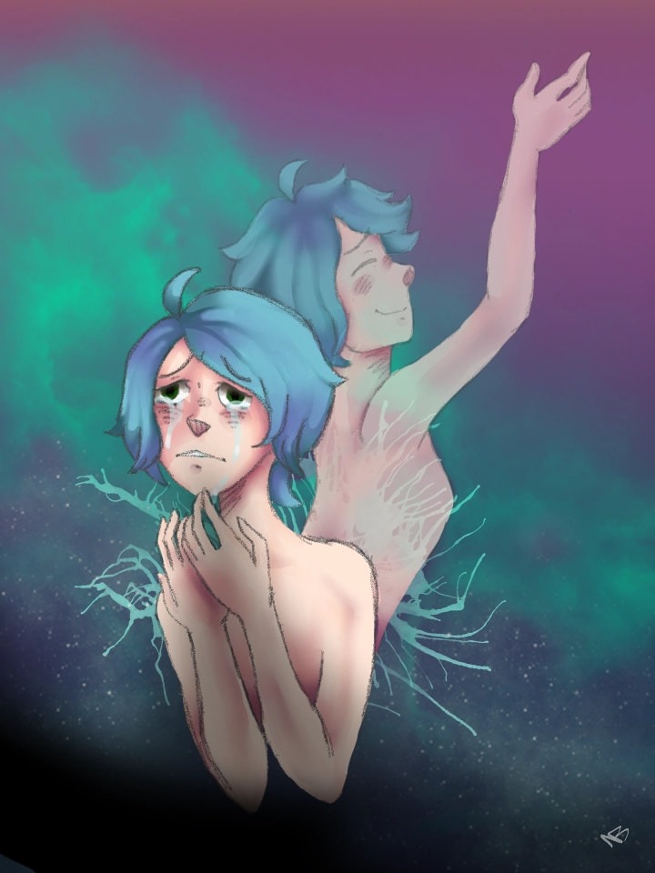 #fridayswithsketch #myemotion #myart #mystyle #magyarvagyok #hungary #Blue #sad #Sadness #bluehair #me #girl #sonysketch #sonysketch