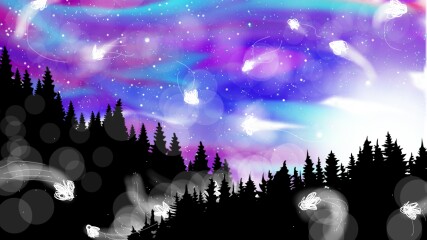 #dailydecember #smudgetoolchallenge #galaxy #landscape #magic #fantasy #fridayswithsketch #SpaceChallenge