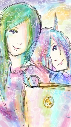 💛💜And color version #inktober2016 #friends 💙💚
