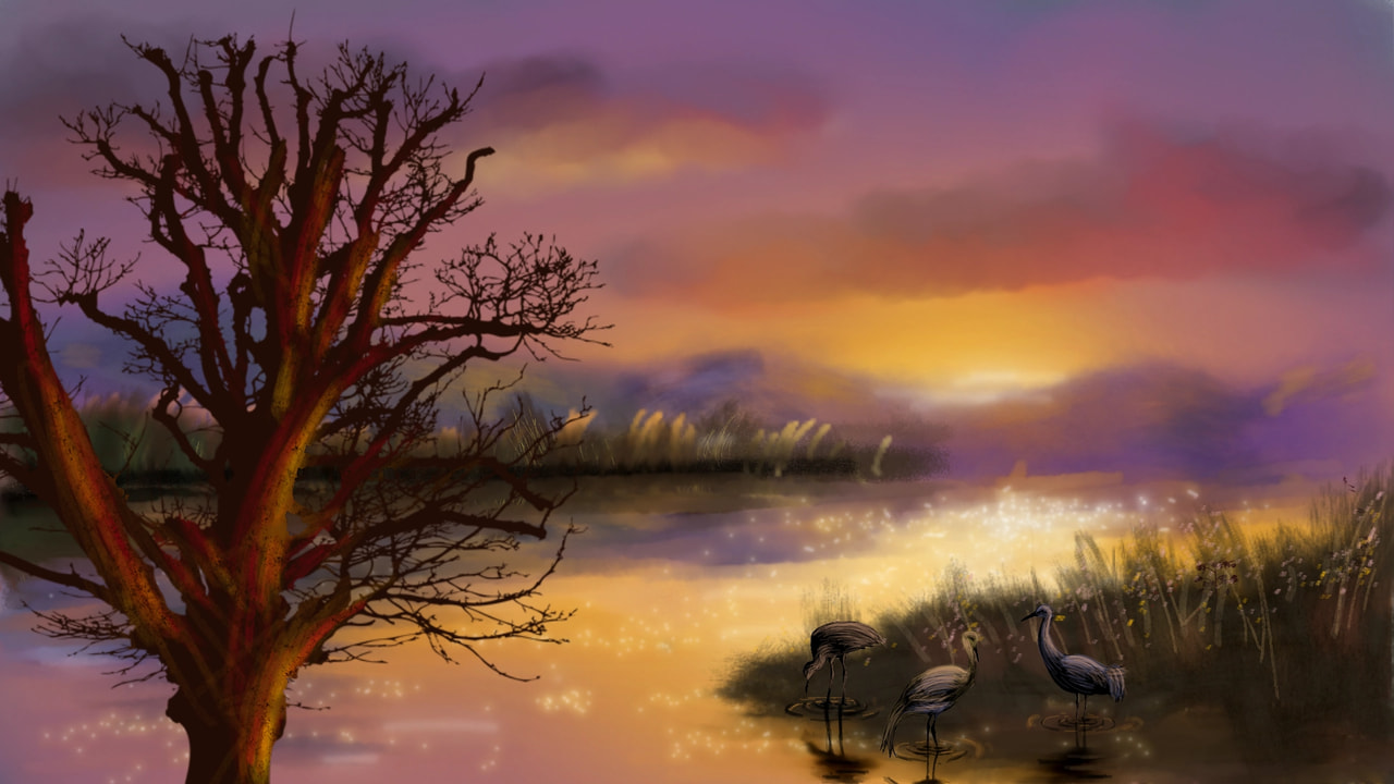 #fridaywithsketch #naturechallenge oops forgot to add the tree! Thanks ‪@Mala‬ for the suggestion to add birds