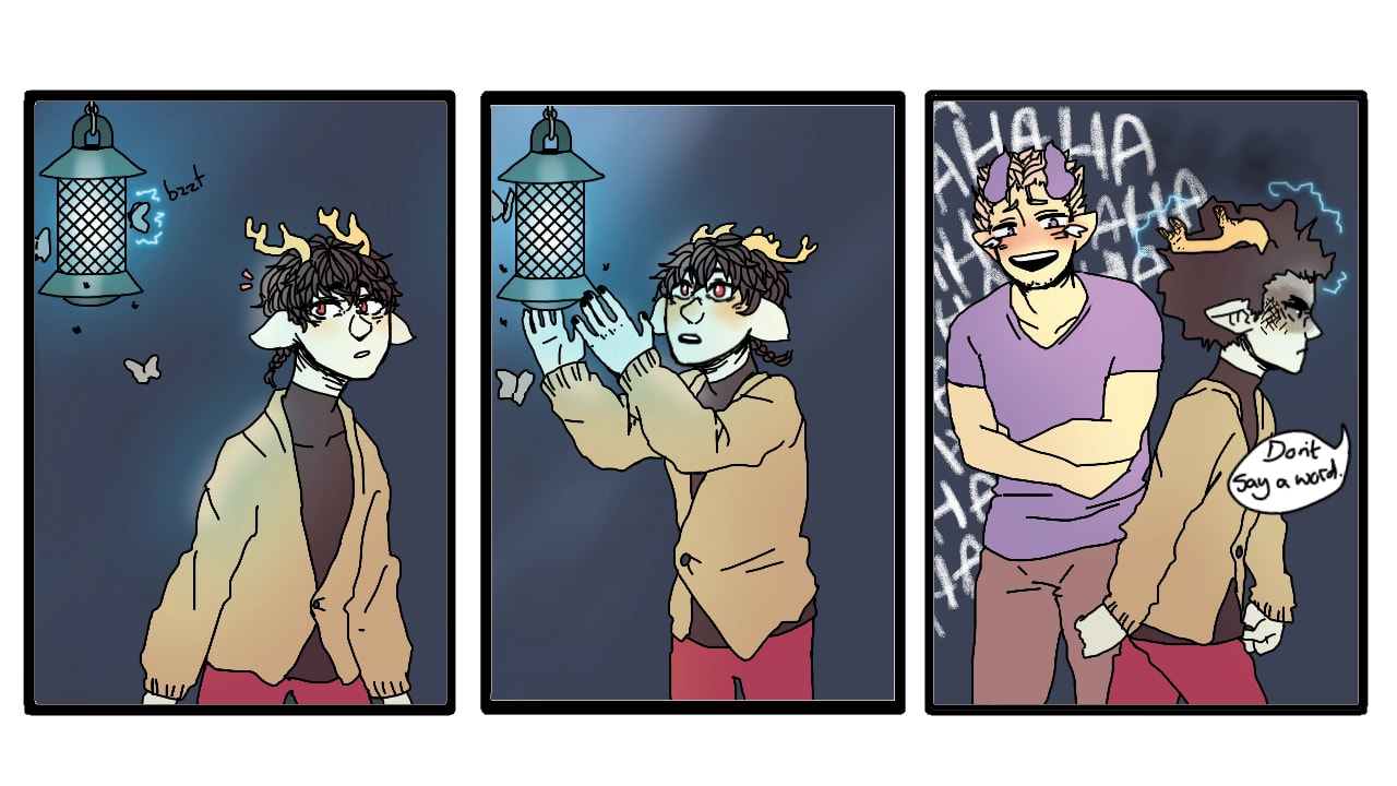 #fridayswithsketch #mycomic bless him Ryō loves shiny things