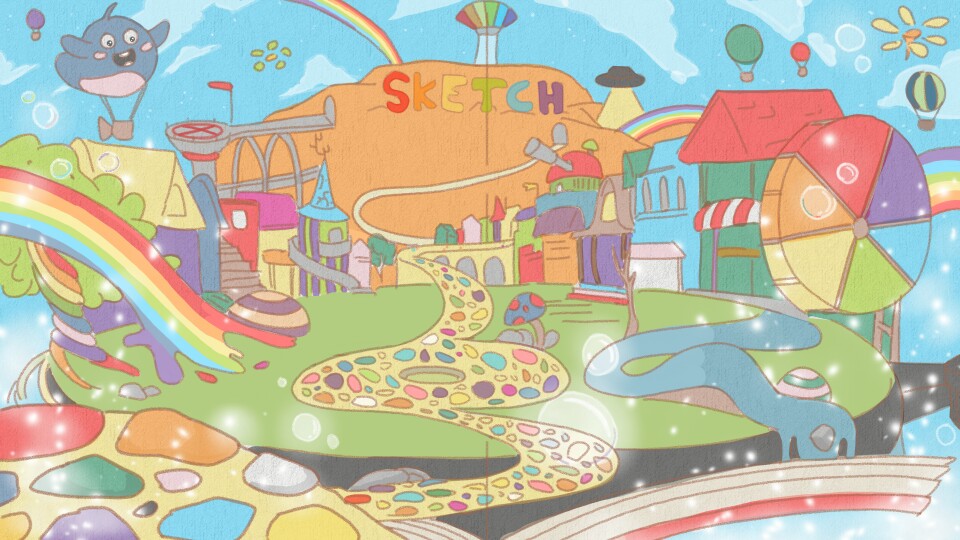 #SketchWorld #4stepstoz4 A simple pop-up book, it looks normal but when opened, a world appears. Follow the colored road if you meet the dolphin peoples, you went too far💦