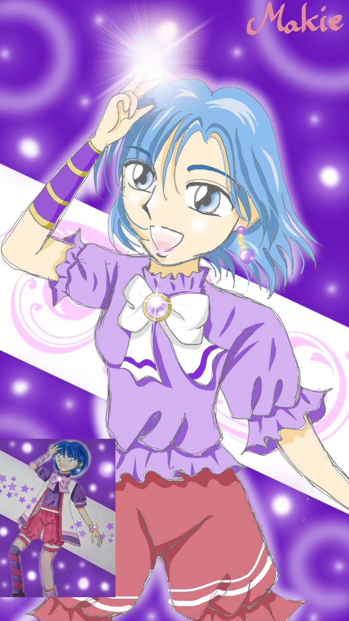 #recreatechallenge #fridayswithsketch #魔法少女コンテスト 久しぶりの参加です😁今アナログのリメイクがマイブームです😄 前からエアブラシが欲しいと思っていたので追加されて嬉しいです✨ #過去絵リメイクしてみた