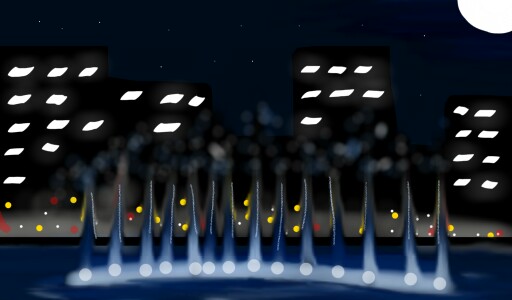 Fountain at night #dailydecember #smudgetoolchallenge #night #city ‪#sketchteam ‪@amandalm‬ Wow 100 likes!!  Thank you