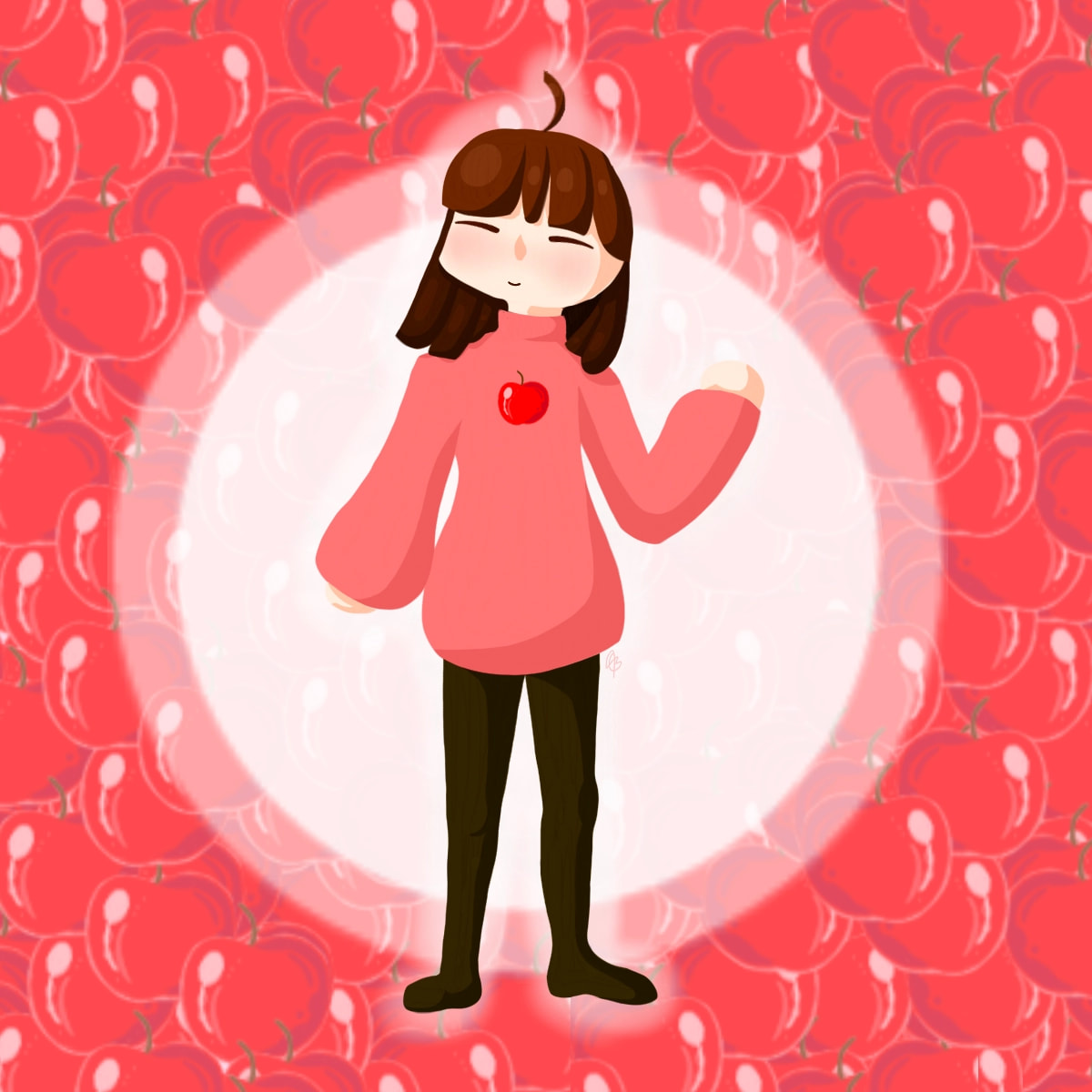 #myobject #fridayswithsketch ‪@sonysketch‬ #apple #girl #cute Tried a new style ☺️