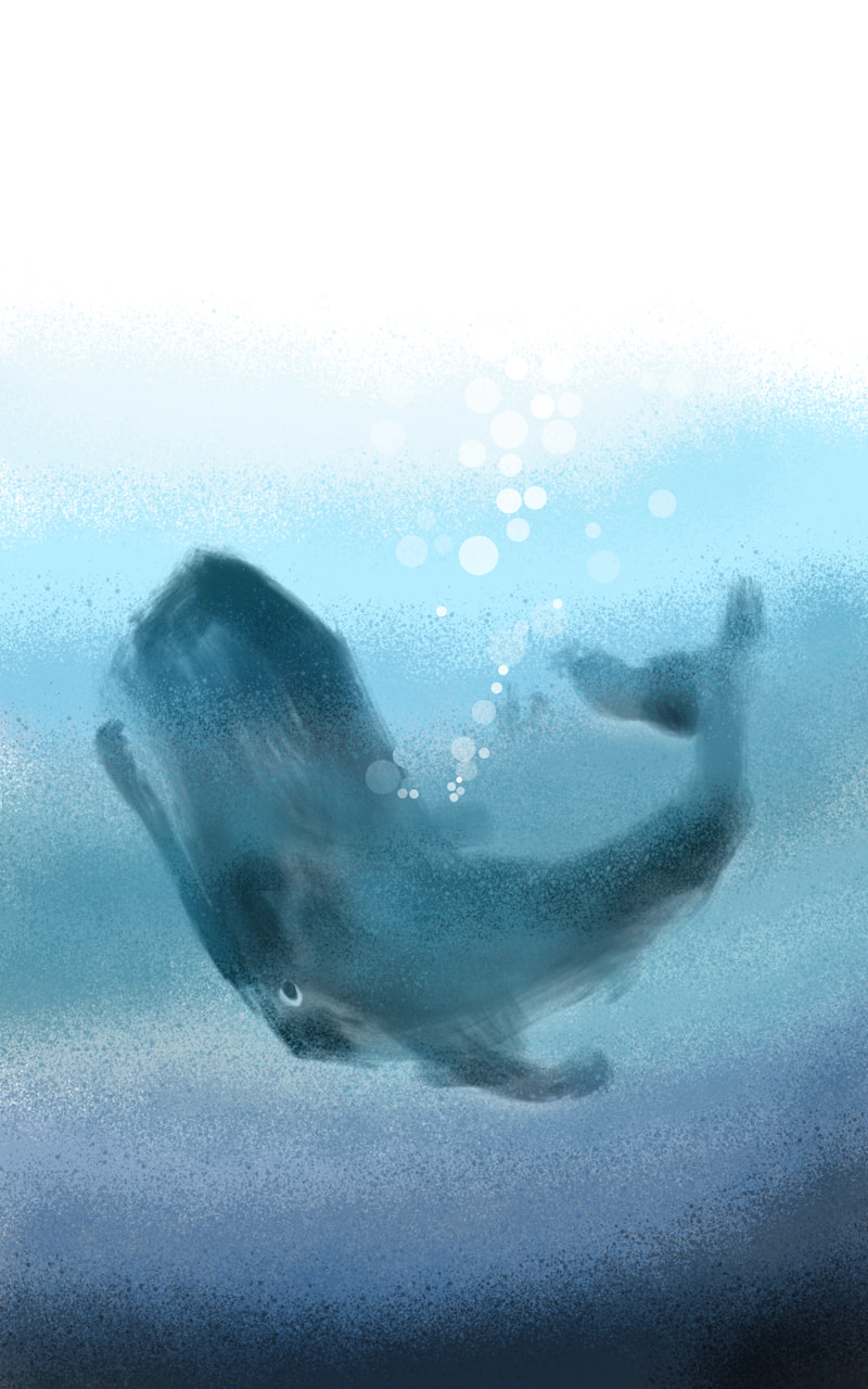 #whale #inktober2018 #inktober なんの捻りもなく(笑) #Day12