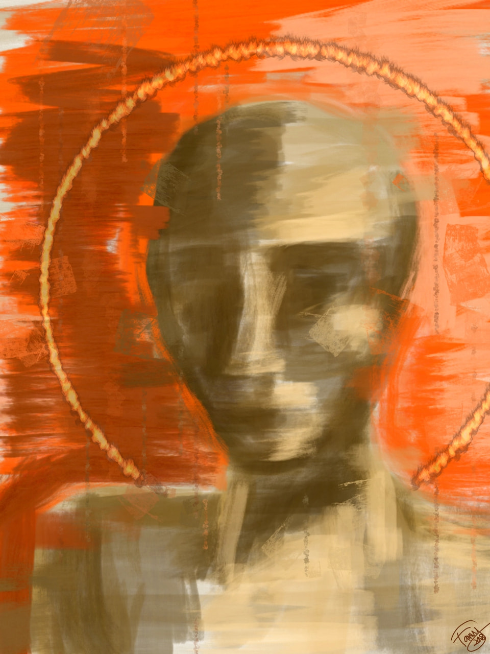 #myemotion [#calm and slightly #irritated maybe?] #sonysketch went from a 4 to a 9 real fast. Thanks for making sketch better and better ‪@sonysketch‬ #betatesting #abstract #LOVE #portrait #orange #sketch #fridayswithsketch