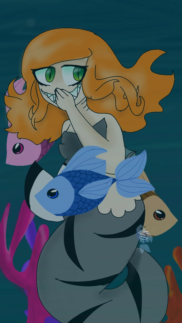 #mermay #fridayswithsketch ‪@sonysketch‬ I liked drawing her. And her mini group of Fish!