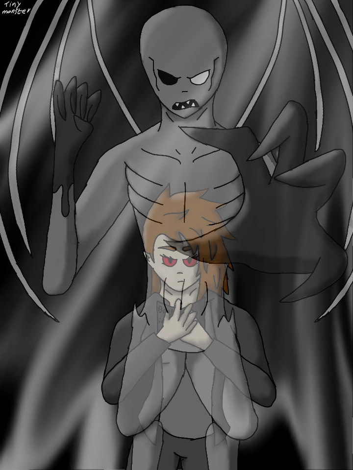 Sorry I'm late. It's early in the morning and this day is already one of worst. #oc #phantom #monster #inktober #Inktober2018 #guarded