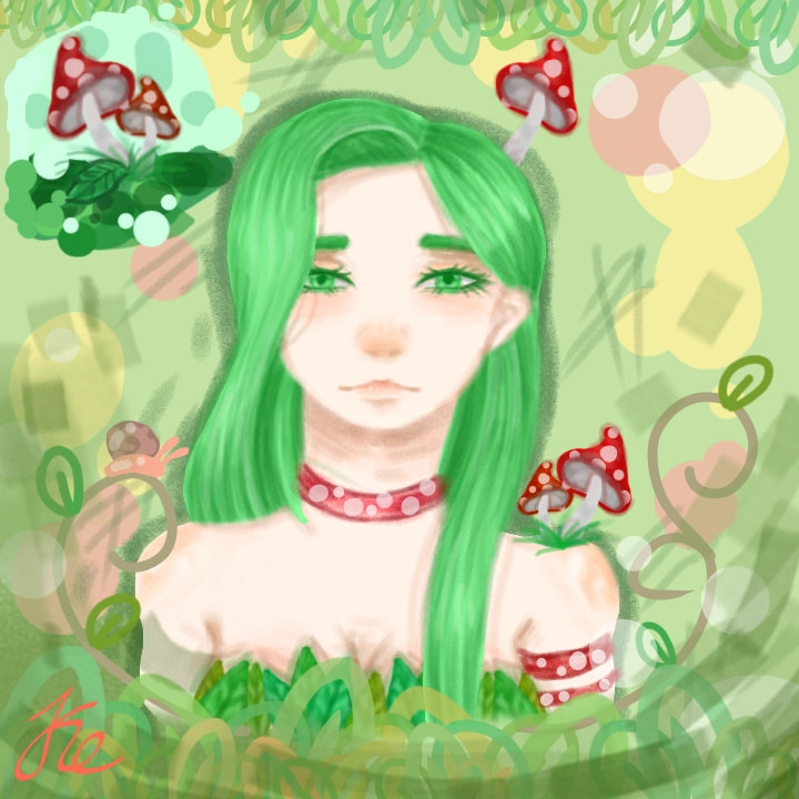 #myobject #fridayswithsketch грибочки :з 🍄🍃 Правда у меня как-то не совсем гармонично с фоном получилось... Буду над этим работать и в последующих работах постараюсь не допускать такого