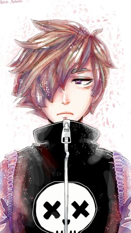Collab with ‪@🌜️ Ｒｉｌａ‬ 💓 My phone memory is so low so I can't fit Medibang 😢💔 I also dunno if should I continue inktober. I've got so many things to do this week ヽ(T∇T)ノI need to take break fml