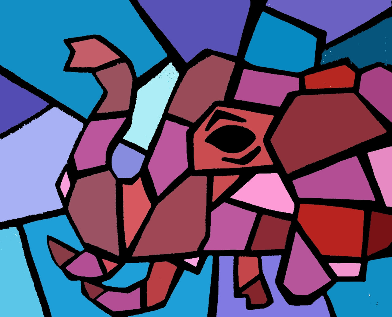 #fridayswithsketch #mypicasso #elephant Trying my hand at drawing picasso inspired sketches.