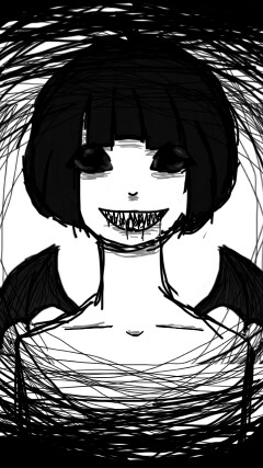 I wanted to try something new #blackandwhite #dark #creepy #monochrome