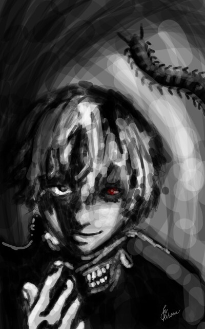 #dailydecember #blackandwhite #Kaneki #TokyoGhoul 💙