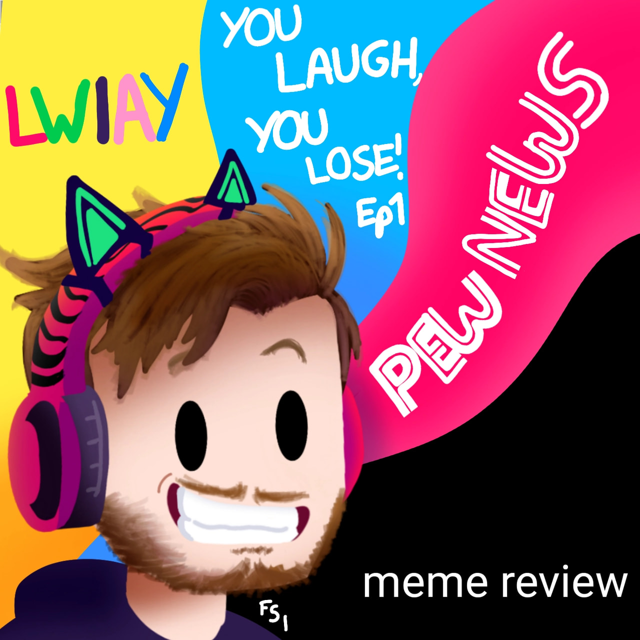 PewDiePie always brightens my day up! #fridayswithsketch #youtubefanart #digitalart #100PercentSketch #PewDiePie