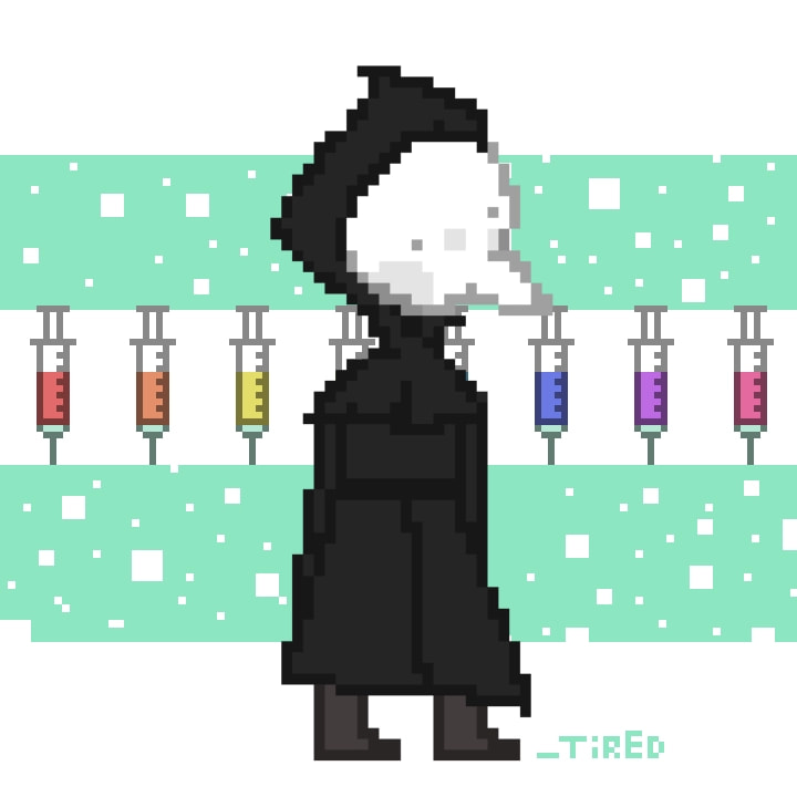 Oh boi oh birb #PixelChallenge #fridayswithsketch #pixelboi #pixel #049 #scp049 #scp #plaguedoctor #Nopalarts