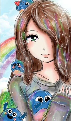 💛💙#4stepstoz4 #meandotto #girl #color #colorful #RainbowChallenge #FridaysWithSketch 💜💚