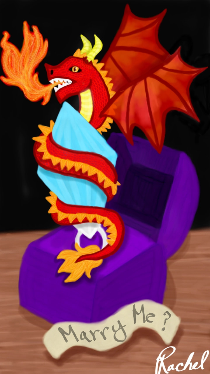 The best engagement ring ❤☺💎💍 #mydragon #fridayswithsketch #dragon #sketch #sonysketch #fire #Ring #dragons