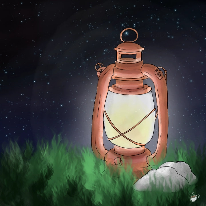 A lantern to light up the dark. ( ᐕ)/🏮 #darkchallenge #lantern #dark #fridayswithsketch ‪@sonysketch‬ the grass sucks. Burn it, oh wait-