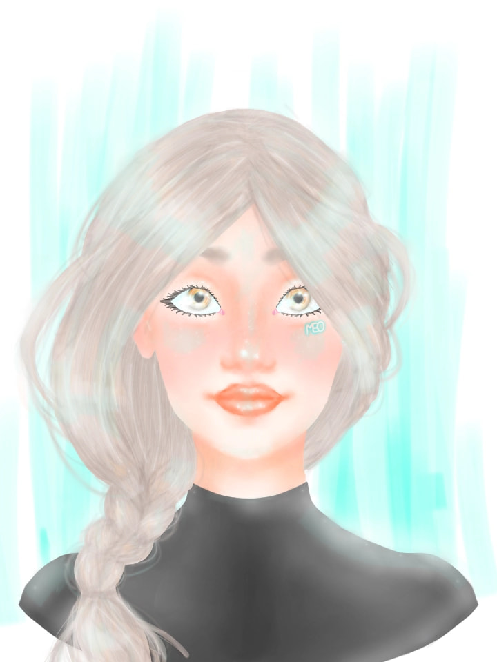 ~ ‪@sonysketch‬~This is my Oc.Thank you ‪@InkyWonder‬ for her name Eve.[Thank you very much for featured and 550+ likes💙]~#fridayswithsketch #portraitchallenge#lioonteam#100PercentSketch#OC🌸