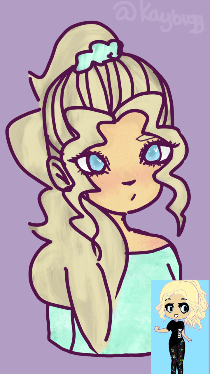 #RecreateChallenge it took a while but I'm really proud of it! The new and improved Angie is really pretty and I like her new design. Do you guys remember Angela? lol I almost had forgotten her 😅#KaybuggOC