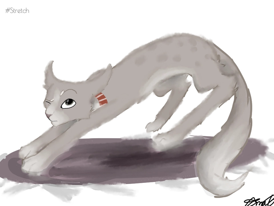 #Stretch #Inktober2018 Just a regular quick drawing of a cat stretching on a rug. Pretty much basic. And I can't even draw a cat's leg properly. Lots of love!