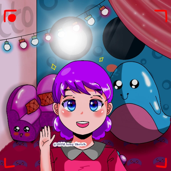 I hope u like it 😱💖💖 #myroom #fridayswithsketch , I loove this room soo much so I drew my oc in that room , 💖😻 BTW , this is 100% sketch😃