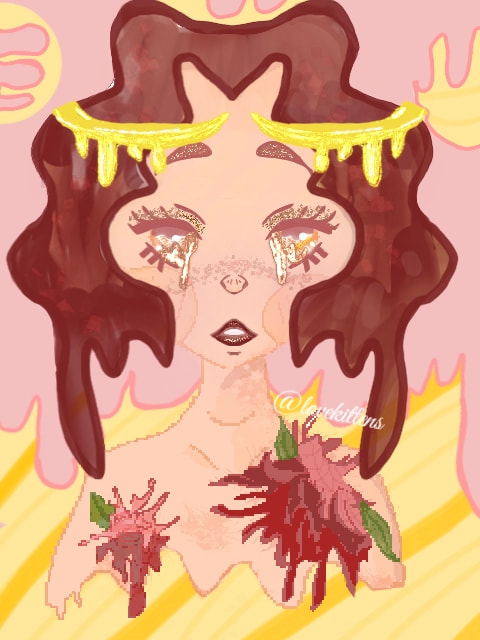 #manybrushes #art #angel #sketch golden tears