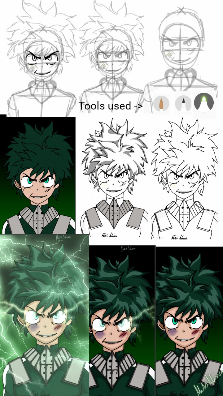 the progress i went through. first i use the paintpen to sketch,then the pen to lineart+shadow+color  .then i add light with the glowtool,(edited: ty for feature!!! &likes) ty for 500 likes