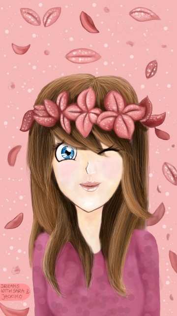 Collaboration with Sara. #pink #jackimo #flowers #girl