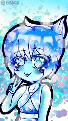 Lapis Lazuli (⌒▽⌒)☆ #Lapis #LapisLazuli #SU #StevenUniverse #Chibi #bluechallenge #dailydecember #fxstickers #fridayswithsketch #myfavcharacter #sketch(100% Sketch)^^ hope you like it!!!