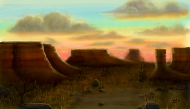 Sunset in the desert. :)